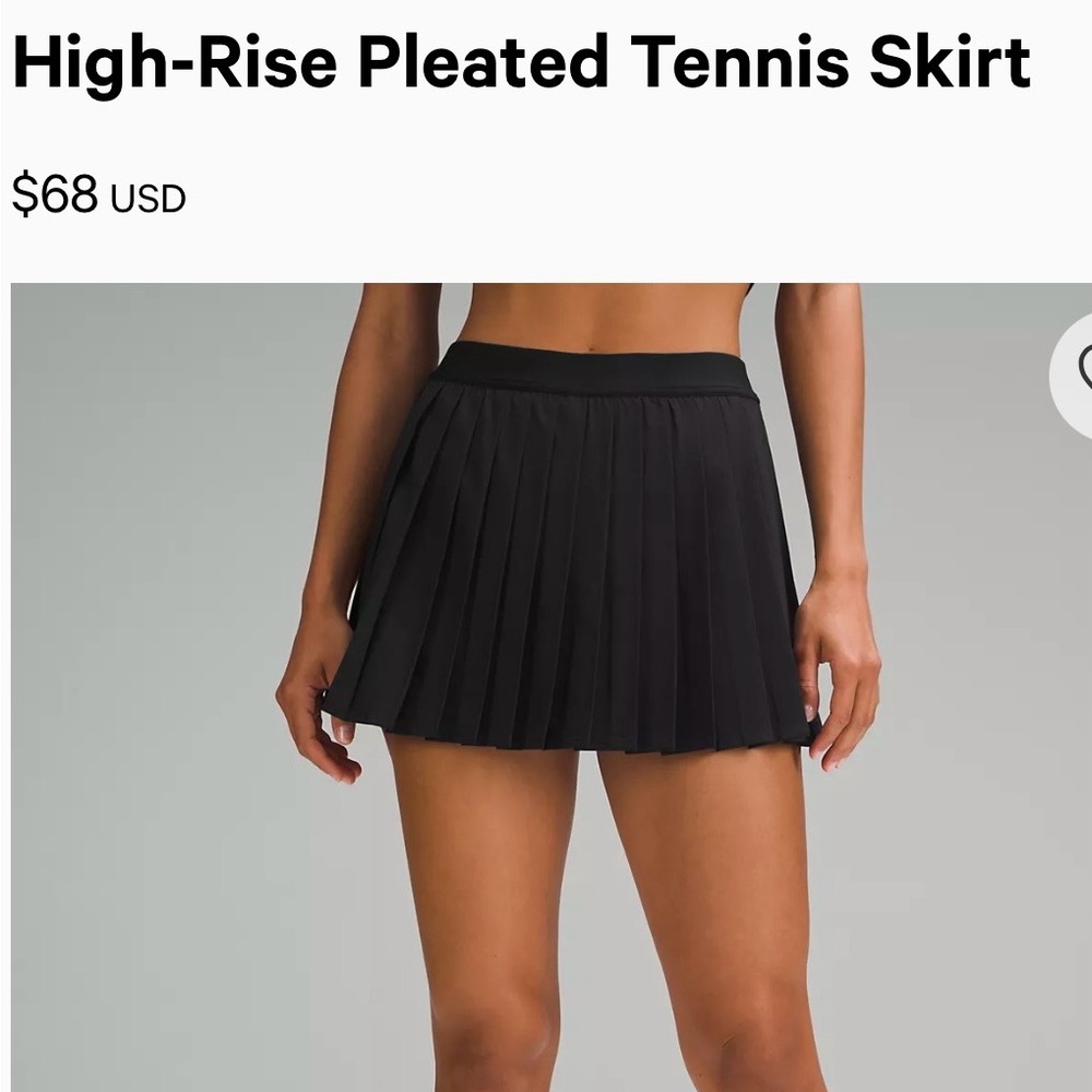 lululemon athletica Black Mini Skirt